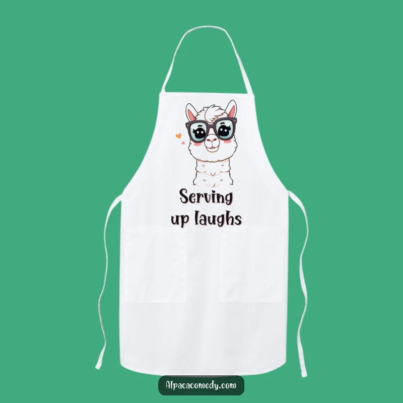 Funny Alpaca Joke Apron: Cook with a Punchline!