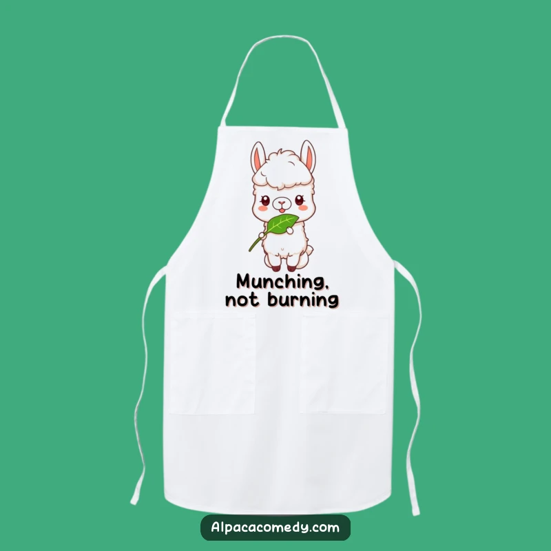 Funny Alpaca Munch Apron - Chef's Happy Eating Kitchen Gift
