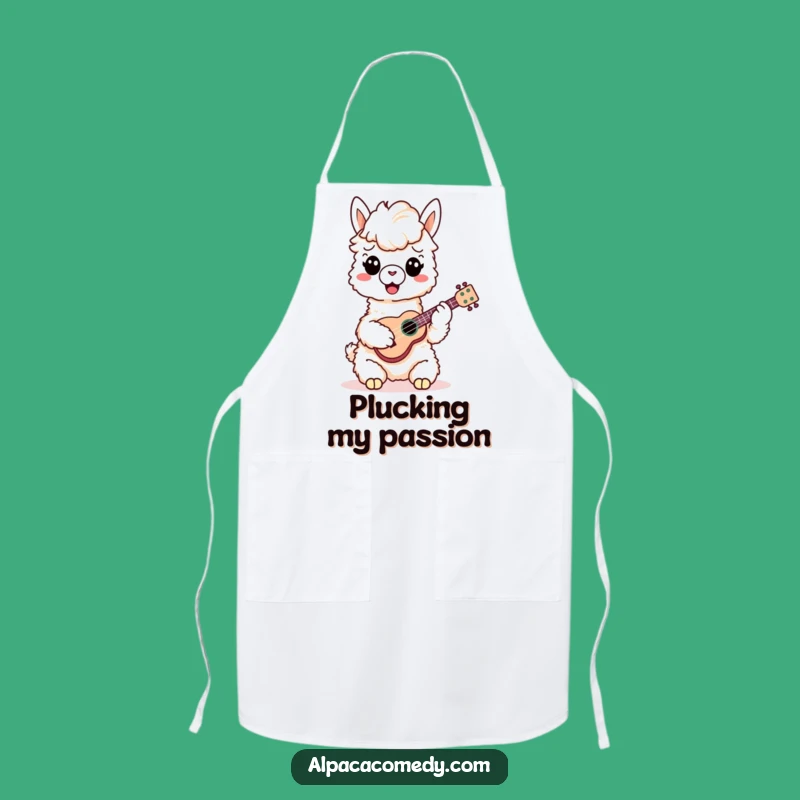 Funny Alpaca Ukulele Apron - Cook with Musical Flair Gift