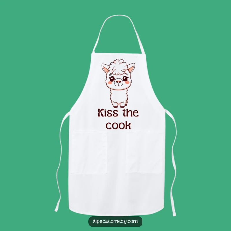 Funny Friendly Alpaca Apron - Nuzzle Through Cooking Tasks