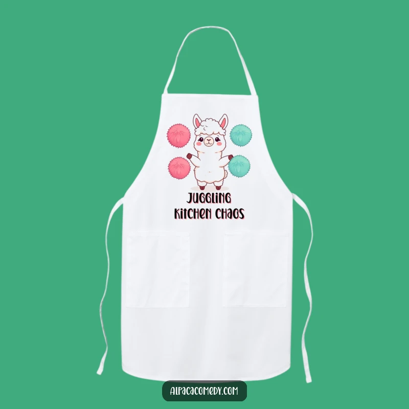 Funny Juggling Alpaca Apron - Kitchen Skill Llama Character Wear