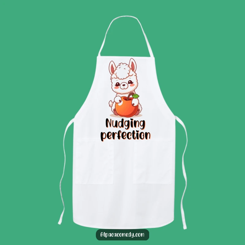 Funny Nudging Alpaca Apron - Playful Llama Kitchenwear