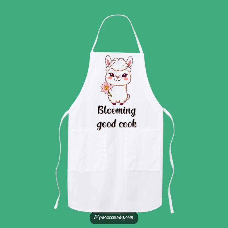 Funny Winking Alpaca Apron: Gentle Character, Offering Bloom, Kitchen Gift