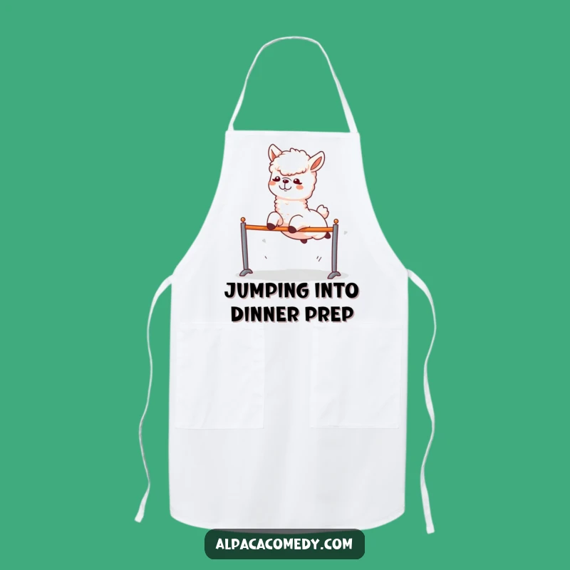 Funny Alpaca Hurdle Apron - Chef's Energetic Kitchen Gift