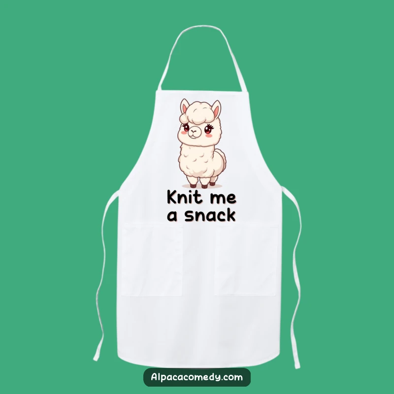 Funny Alpaca Wool Chef Apron - Hilarious Kitchen Gift for Knitters