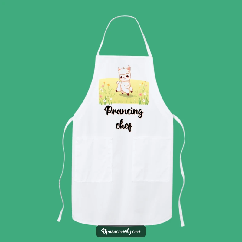 Funny Baby Alpaca Prancing Apron: Kitchen Fun, Adorable Funny Gift