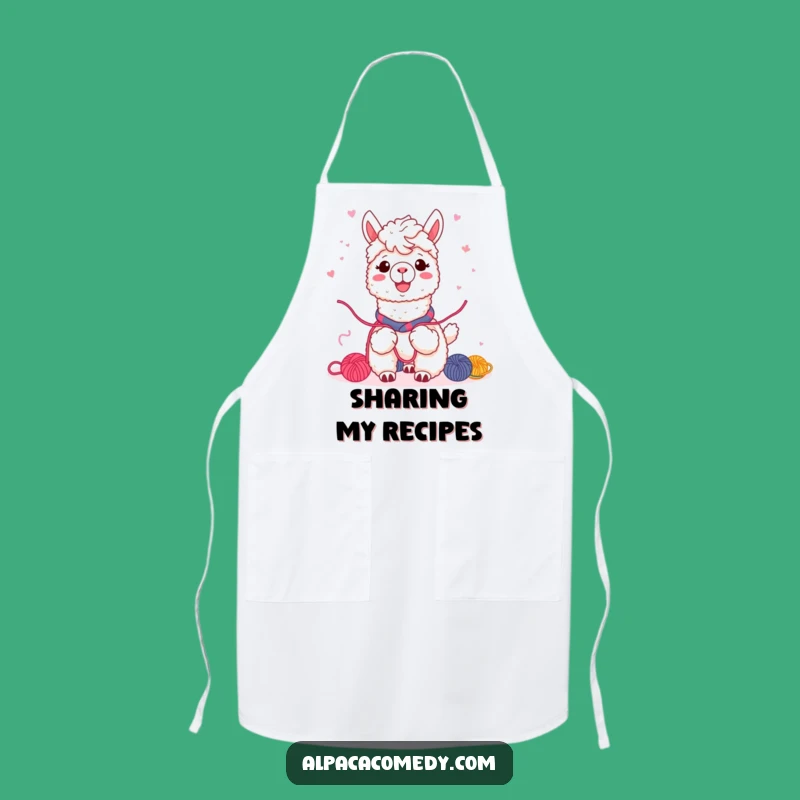 Funny Kawaii Alpaca Sharing Apron - Kitchen & Humorous Gift!