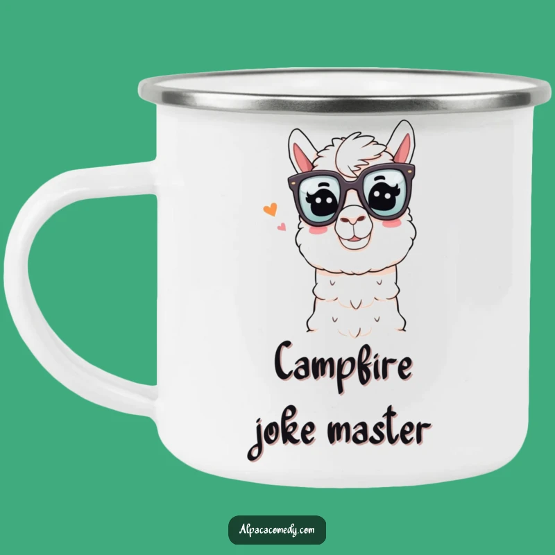 Funny Alpaca Joke Camping Mug: Campfire Stories with a Comedic Twist