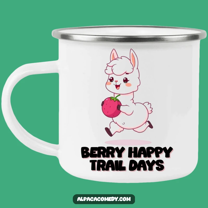 Funny Alpaca Berry Camping Mug: Durable and Humorous Drinkware for Outdoors