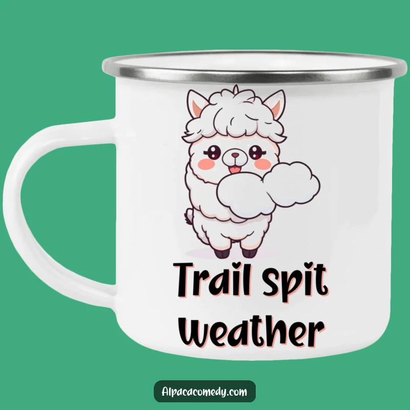 Funny Alpaca Cloud Spitter Camping Mug: Outdoor Alpaca Fun, Great Funny Gift