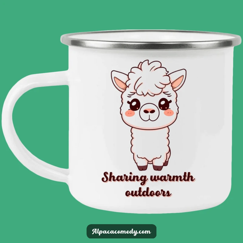 Funny Friendly Alpaca Camping Mug - Gentle Nuzzles Outdoors