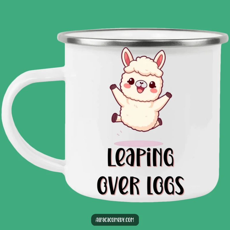Funny Kawaii Alpaca Camping Mug, Woolly Legs Leap Cup, Outdoor Funny Gift