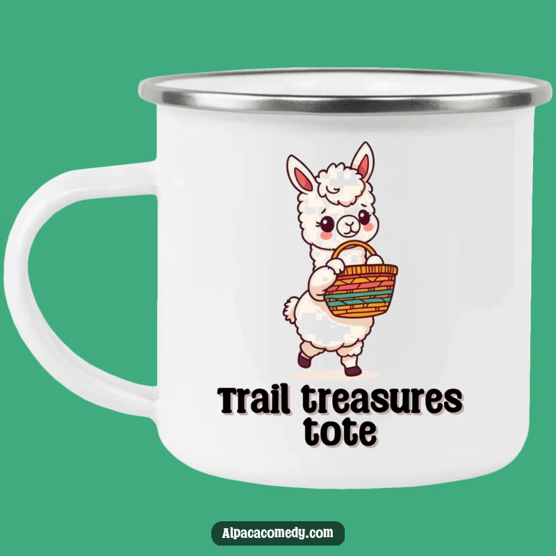Funny Alpaca Fiesta Basket Camping Mug: Adventure-Ready Drinkware Gift