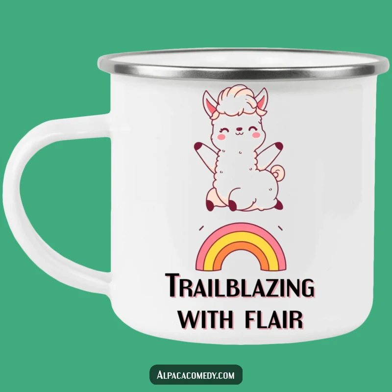 Funny Kawaii Alpaca Adventure Mug - Outdoors & Humorous Gift!