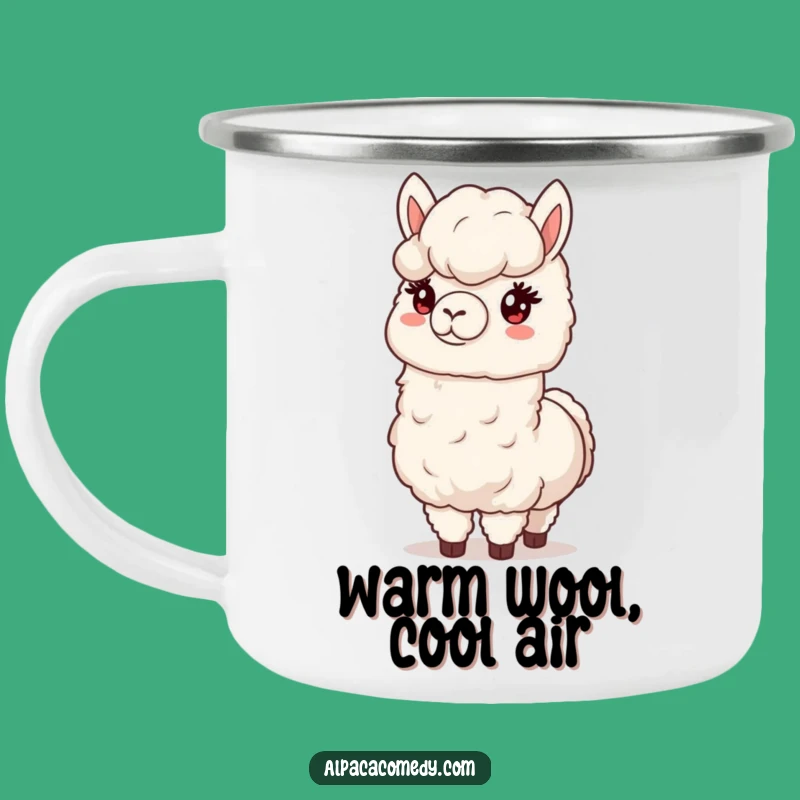Funny Alpaca Wool Camping Mug - Cozy Outdoor Gift for Campers