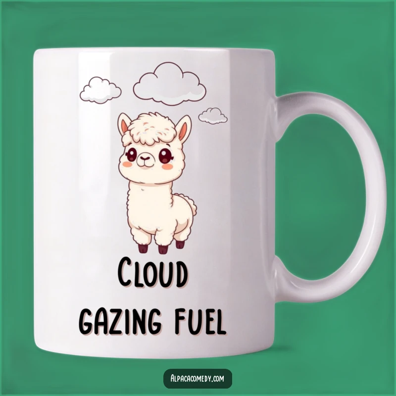 Funny Alpaca Cloud Mug - Curious Observation Gift for Alpaca Lovers