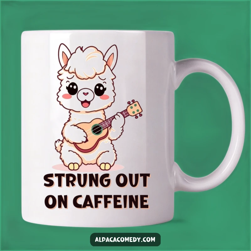 Funny Alpaca Ukulele Player Mug - A Cheerful Gift for Music Lovers