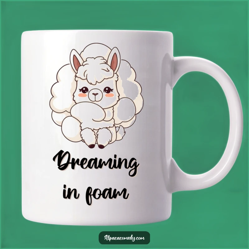 Funny Kawaii Alpaca Cloud Dream Mug - Gentle & Humorous Gift!