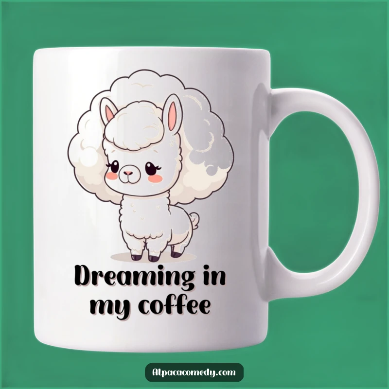 Funny Kawaii Alpaca Cloud Nuzzle Mug: Dreamy & Gentle Gift!