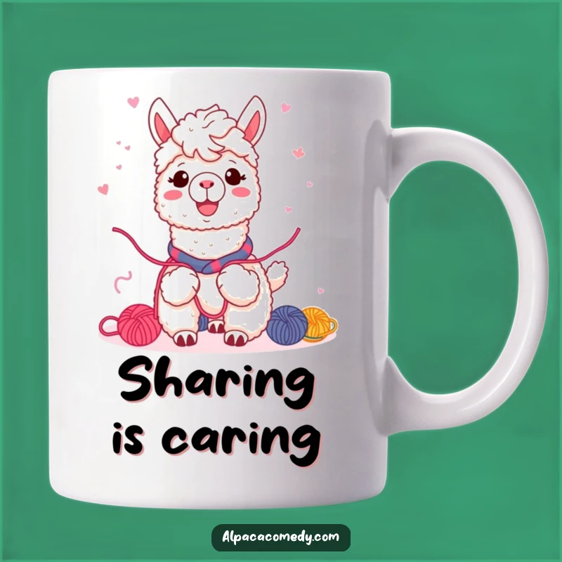 Funny Kawaii Alpaca Friendship Mug - Sharing & Humorous Gift!