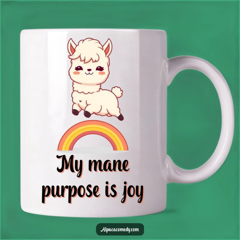 Funny Kawaii Alpaca Rainbow Leap Mug: A Joyful Gift for Alpaca Lovers!