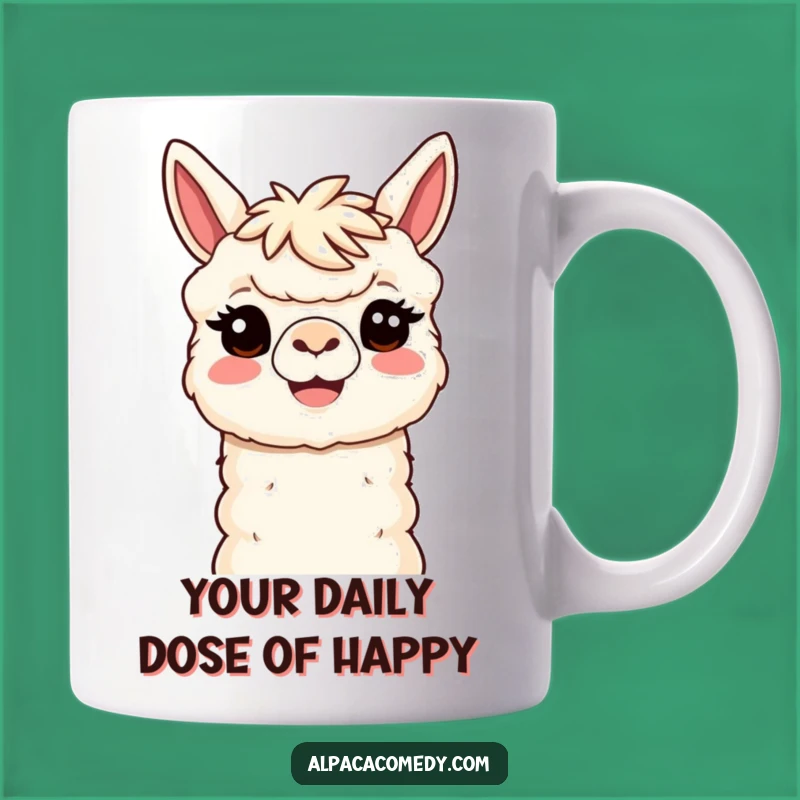 Funny Kawaii Alpaca Smile Mug - Welcoming Hug, Perfect Humorous Gift