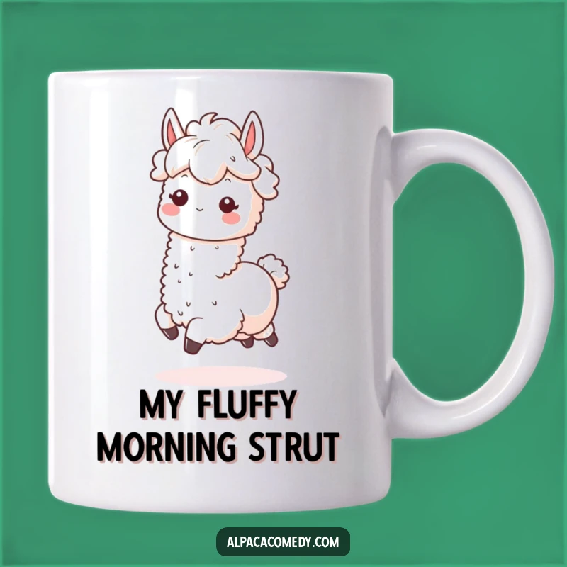 Funny Kawaii Alpaca Prancing Mug, Adorable Fluffy Mane, Perfect Funny Gift for Alpaca Lovers