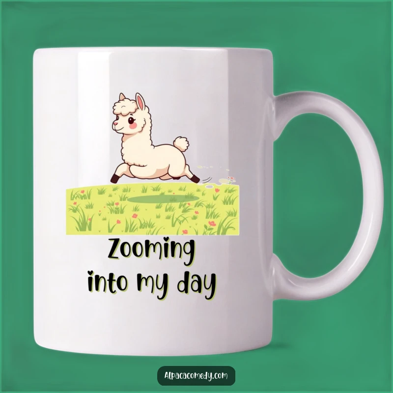 Funny Energetic Alpaca Galloping Mug - Speed and Fun Gift