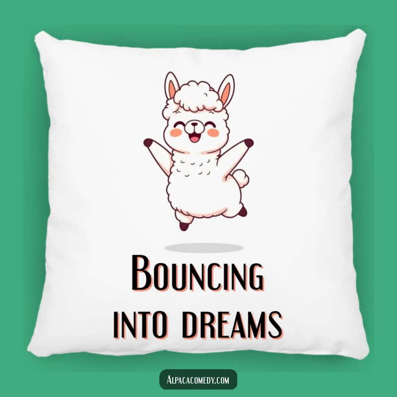 Funny Alpaca Joy Jump Pillow, Cozy Flying Wool Alpaca Decor Gift