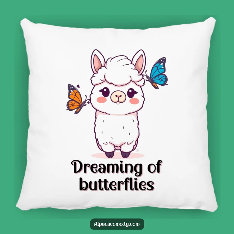 Funny Alpaca Surprise Pillow - Cozy Butterfly Accent