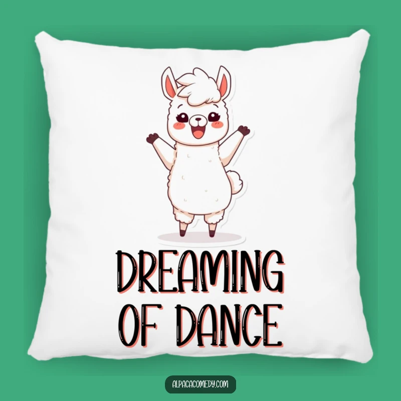 Funny Dancing Alpaca Pillow: Soft Joyful Character with Fluffy Mane, Comfy Gift