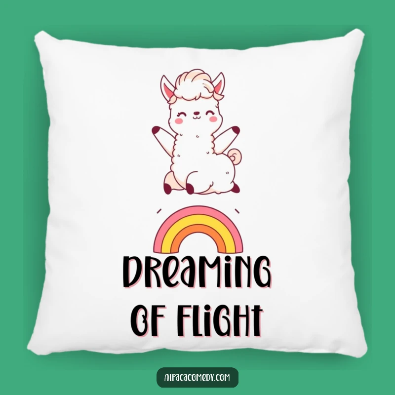 Funny Kawaii Alpaca Rainbow Comfort Pillow - Soft & Humorous Gift!