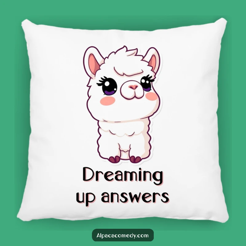 Funny Kawaii Alpaca Pillow, Curious Upward Gaze Cushion, Perfect Funny Gift for Lounging