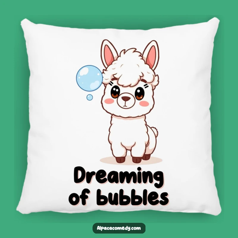 Funny Alpaca Bubble Surprise Throw Pillow - Comfy & Hilarious Home Decor