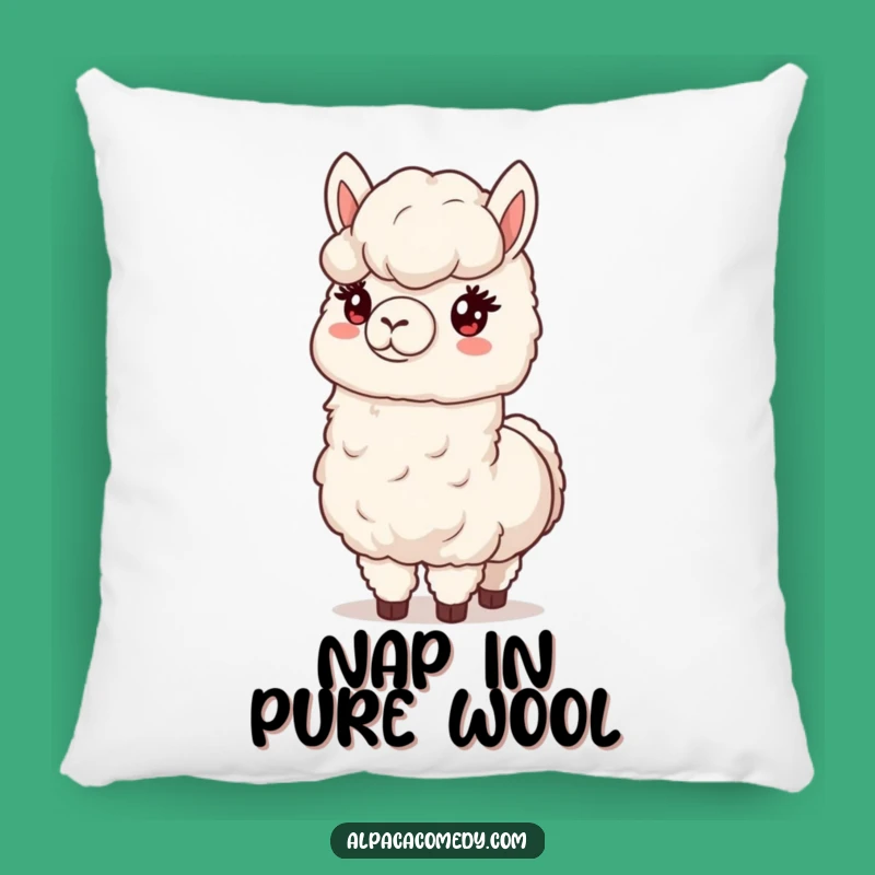 Funny Alpaca Wool Throw Pillow - Cozy & Hilarious Home Accent