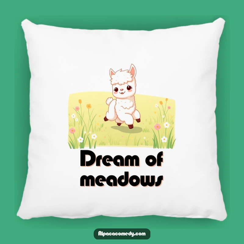 Funny Baby Alpaca Prancing Pillow: Cozy Compliment, Perfect Funny Gift