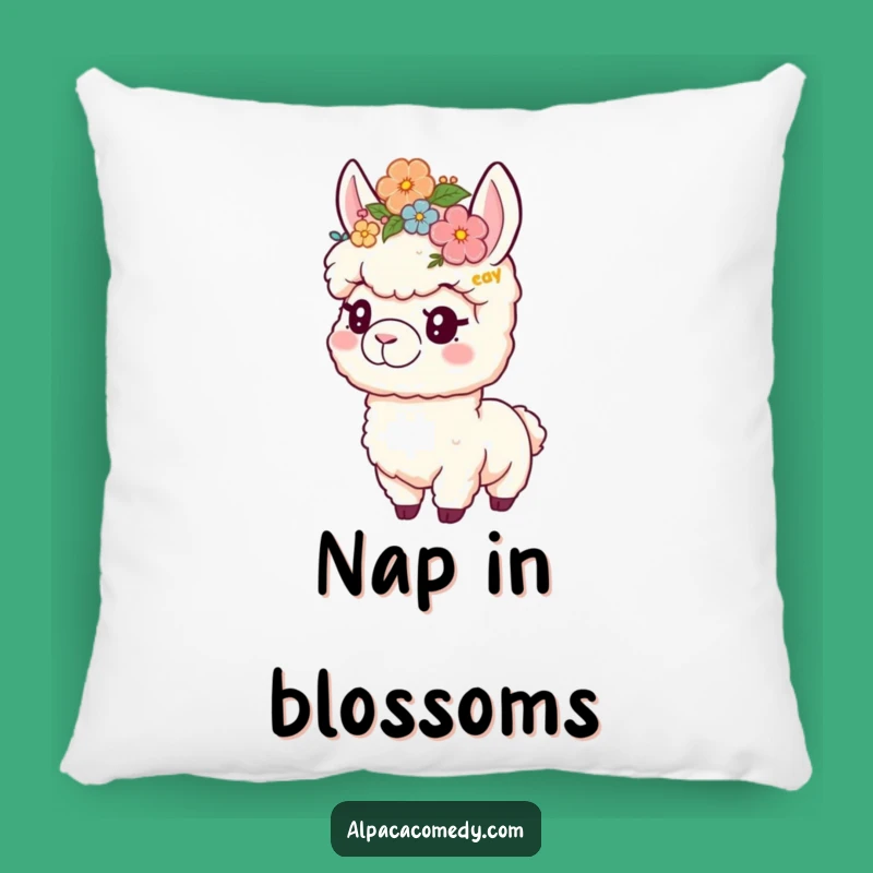 Funny Flower Crown Alpaca Pillow: Cozy Charm, Perfect Funny Gift