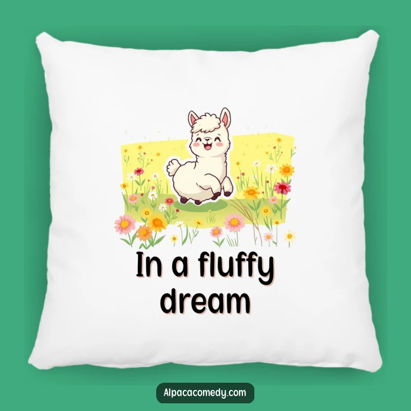 Funny Joyful Alpaca Pillow - Cozy Wildflower Rolling Comfort Gift