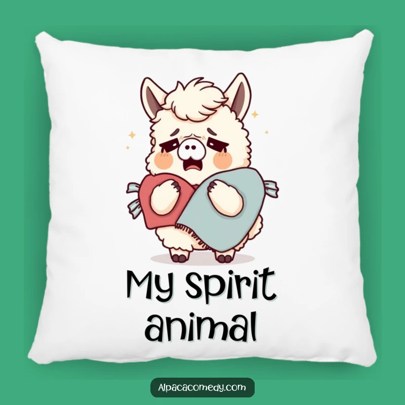 Funny Tired Alpaca Pillow - Cozy Yawn Blanket Comfort Gift