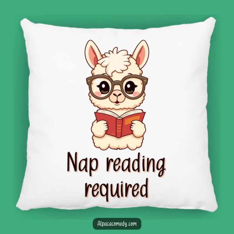 Funny Alpaca Reading Pillow - Comfy Intellectual Charm Gift for All