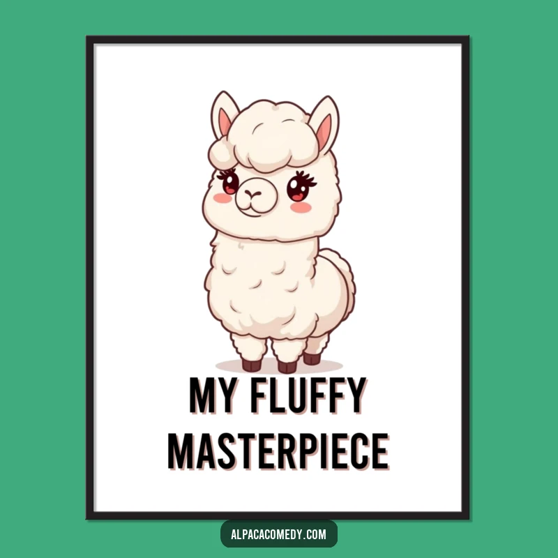 Funny Alpaca Wool Digital Print - Instant Cozy & Whimsical Art