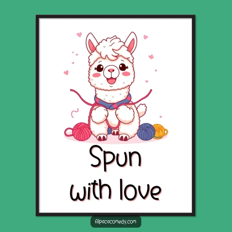 Funny Kawaii Alpaca Friendship Digital Art - Instant Humorous Gift!