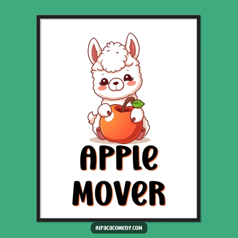 Funny Nudging Alpaca Digital Art - Playful Llama Character Print