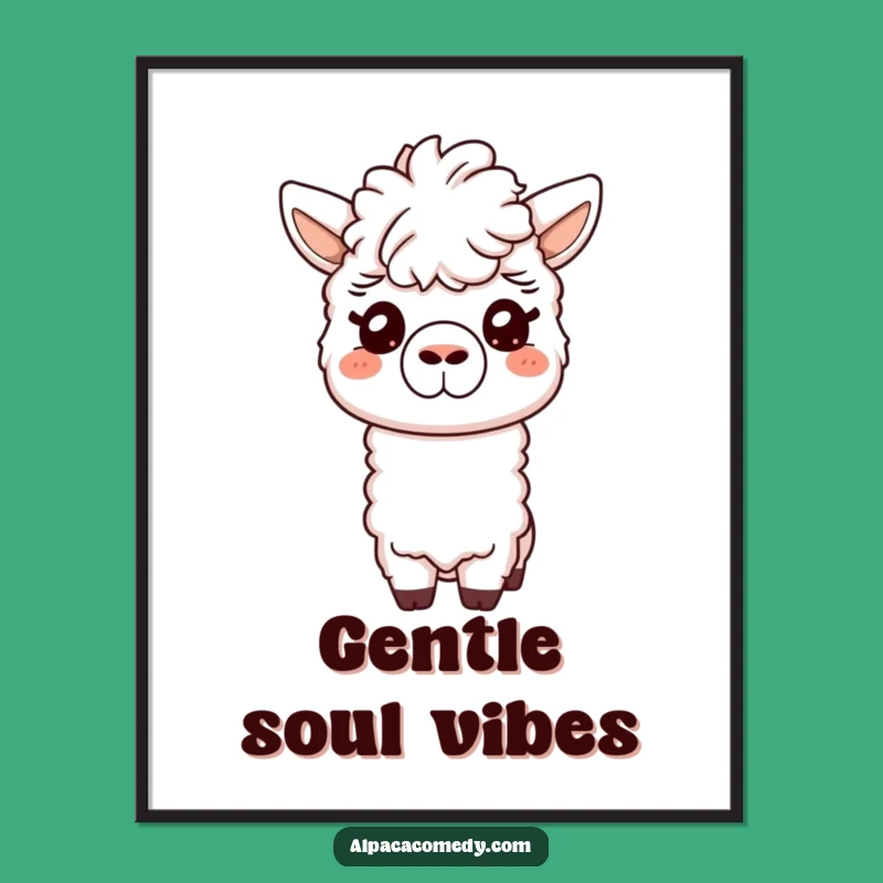 Funny Friendly Alpaca Digital Print - Gentle Nuzzle Art Download