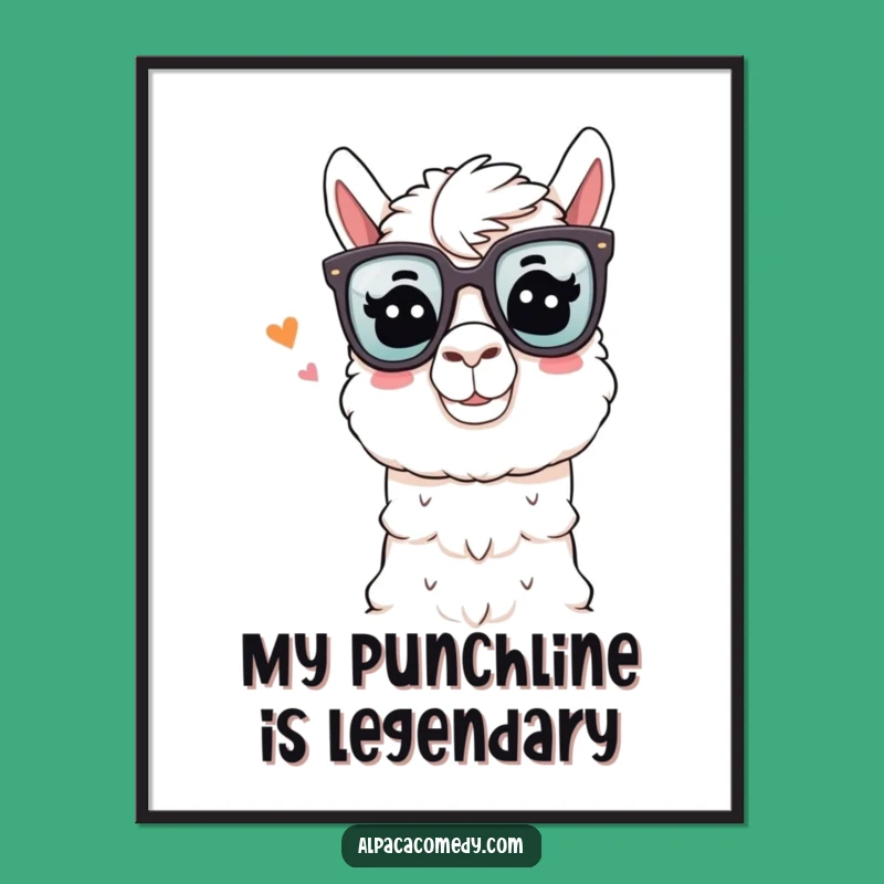 Funny Alpaca Joke Digital Art: Instant Comedic Decor for Your Space