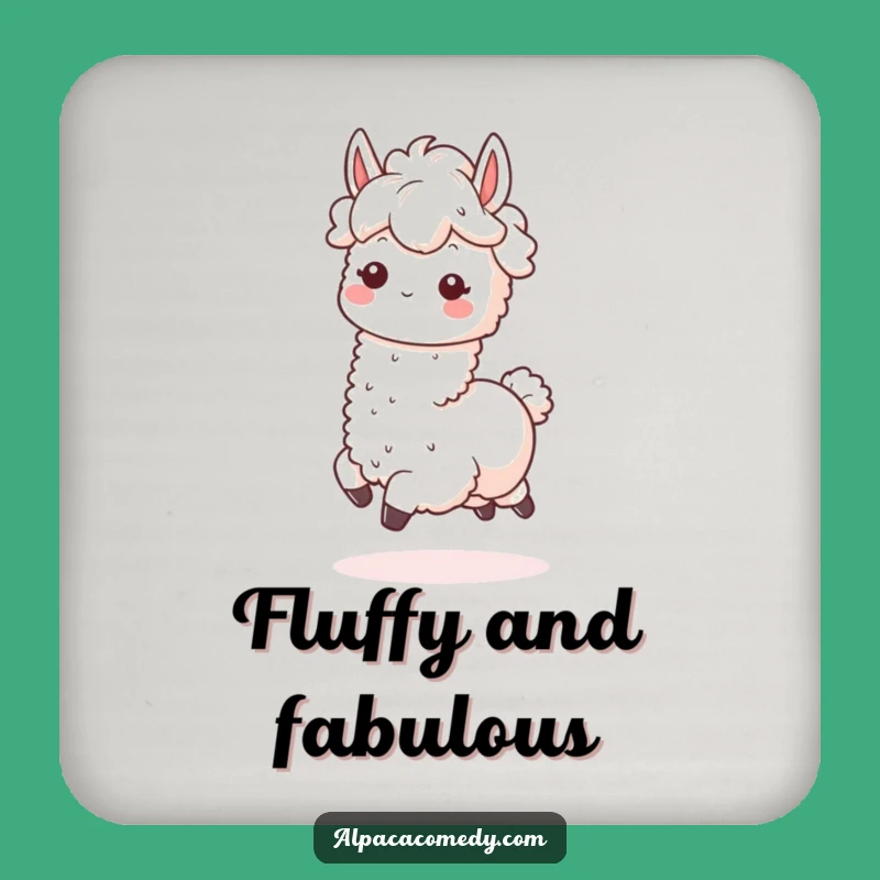 Funny Kawaii Alpaca Drink Coaster, Fluffy Mane Protector, Cute & Funny Gift for Tables