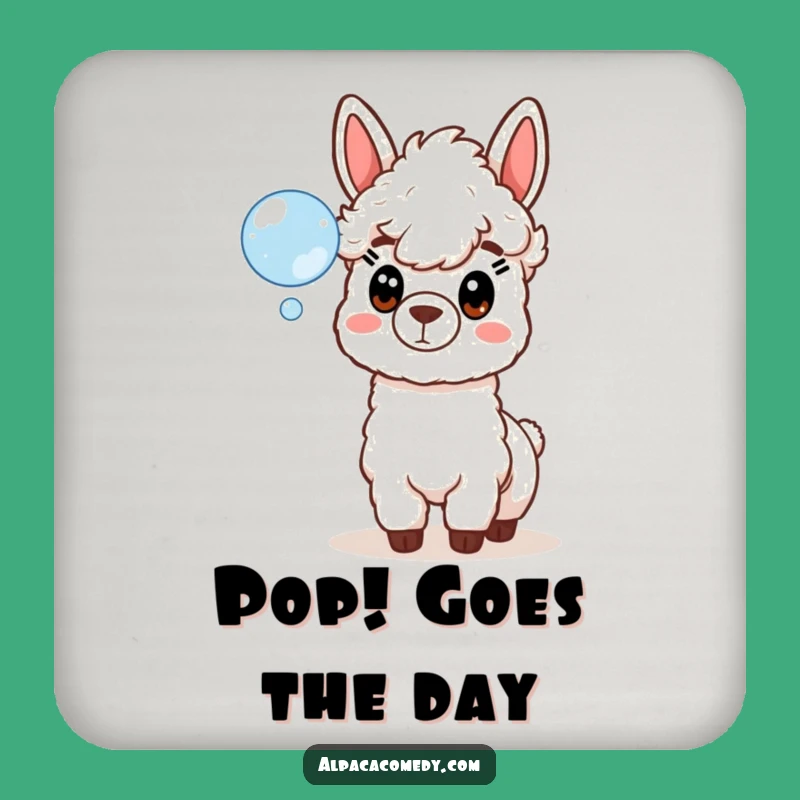 Funny Alpaca Bubble Surprise Coaster - Protect Surfaces with Humor