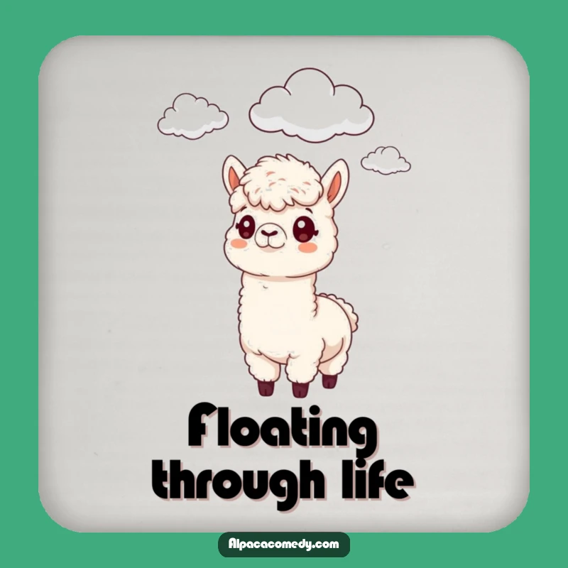 Funny Alpaca Cloud Coasters - Set of Dreamy Drink Protection