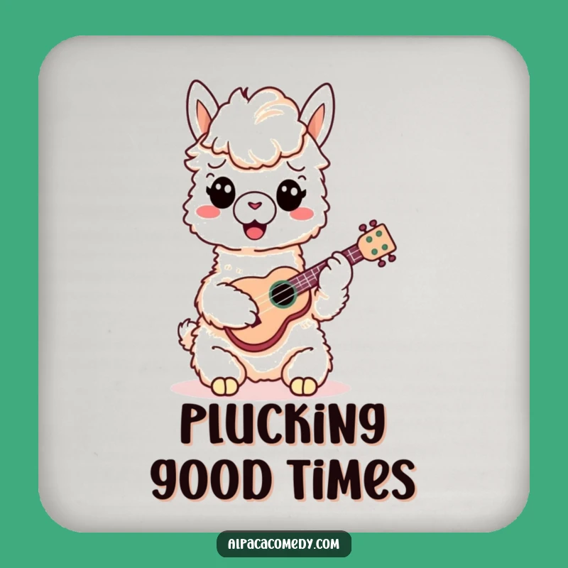 Funny Alpaca Ukulele Coaster - Protect Surfaces with Musical Fun Gift