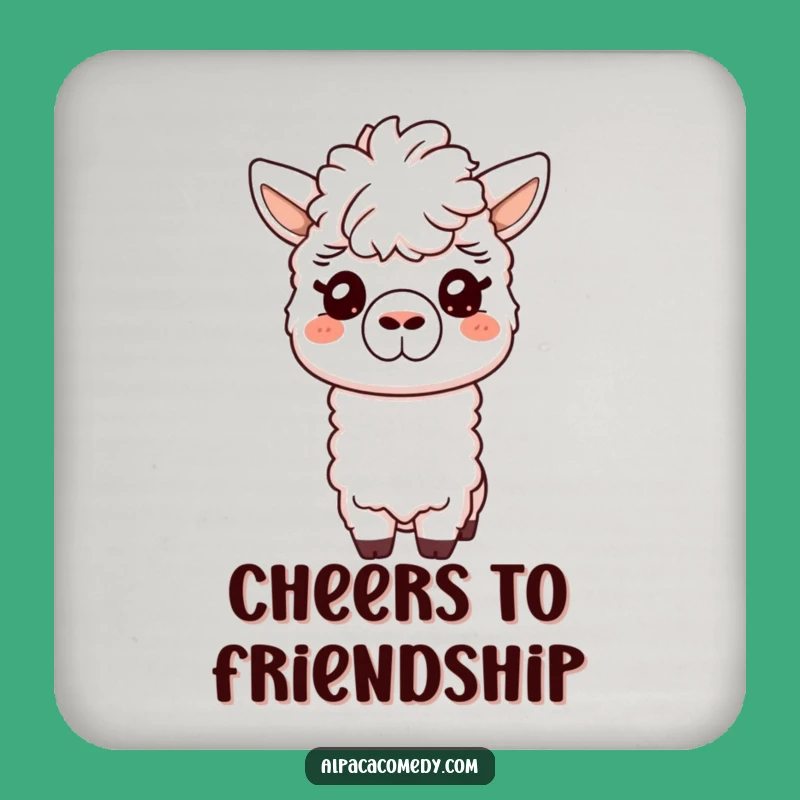 Funny Friendly Alpaca Coaster - Gentle Nuzzle Protection